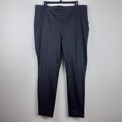 Calça skinny de festa de couro sintético Bar III, plus size 2X. Festival vegano Black Chic - Imagem 1 de 4