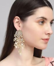 Indian Bollywood Style Gold Kundan Jhumka/Jhumki Pearl Earrings Costume Jewelry