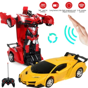 Transform RC Cars 2.4Ghz Remote Control Car Transforming Robot Deformation Toy - Picture 1 of 17