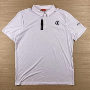 Camisa Polo Bettinardi Redvanly Para Hombres XL Blanca Grande B Spellout Golf Deporte Tenis - Imagen 1 de 15
