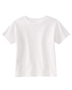 Stock Clearance Sale Soft Cotton Jersey for Toddlers Sizes 2T-5T White T-Shirt - Picture 1 of 8