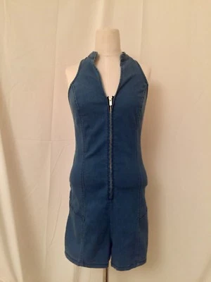 GUESS женщин Romper-Bay окно мыть виндсерфинг эластичный джинсовой ткани 2 Q16920 (новый с Ярлыками) - Изображение 1 из 4