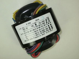 Transformador R-CORE 30W para audio DAC AC115V /230V 9V * 3 + 18V * 2 - Imagen 1 de 3