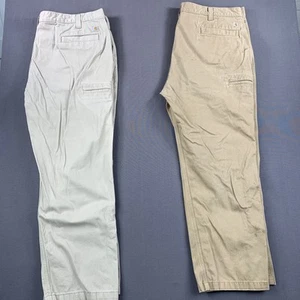 2 Lot Carhartt Pants Mens 44x30 Khaki Beige Relaxed Fit 100095 Workwear Utility - Picture 1 of 19