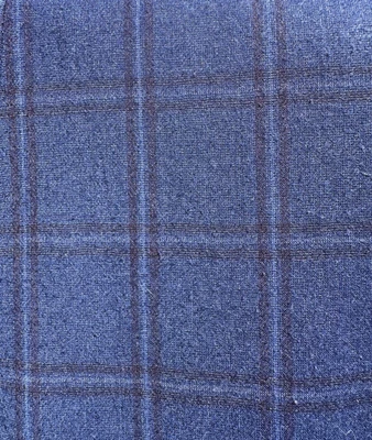 Pantalones de franela de lana a cuadros azules Jack Victor 38 W Foto 1 de 4