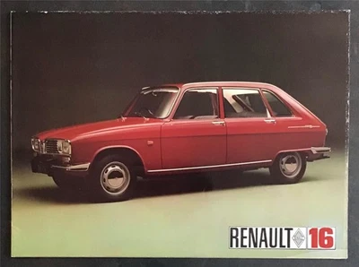 RENAULT 16 Car Sales Brochure For 1968 #0967 - Image 1 of 3