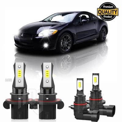 For 2-Door Mitsubishi Eclipse 2009-2012 LED Headlight + Fog Light Bulbs H13 9145 Foto 1 de 4
