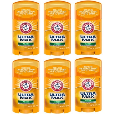 ARM & HAMMER ULTRA MAX Solid Antiperspirant Deodorant Fresh Scent 1oz (6 Pack) - Image 1 of 4