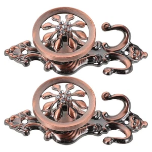  1 Pair Vintage Clothes Holdbacks Hooks: Zinc Alloy Drapery Curtain Tieback - Picture 1 of 12