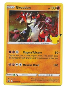Juego de cartas coleccionables Groudon 017/025 Celebraciones Holo Pokemon - Casi nuevo - Imagen 1 de 2