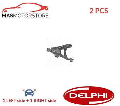 LH RH TRACK CONTROL ARM PAIR FRONT DELPHI TC619 2PCS I NEW OE REPLACEMENT - Image 1 of 4
