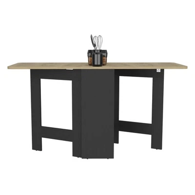 [New]Folding Dining Table Evart,Living Room,Black / Macadamia - Image 1 of 4