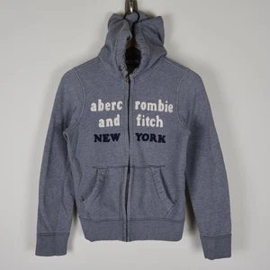 Abercrombie & Fitch New York Kid's Full Zip Hoodie Gray Large 18x22.5 - Picture 1 of 21