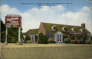 Highlands Grill, Knoxville,TN, On Highways 11 And 70 Tennessee Postcard - Picture 1 of 2