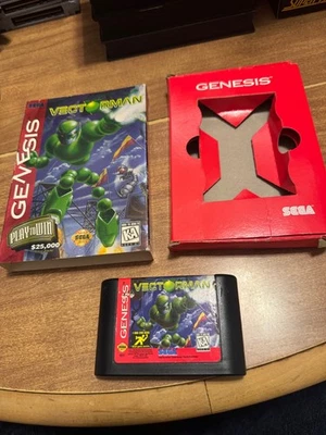 Vectorman (Sega Genesis) Vector Man SG CIB complete cardboard box video game VM - Image 1 of 4