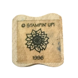 Stampin' Up! Mini sello de goma girasol 1996 vintage - Imagen 1 de 2