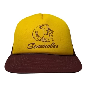De colección Florida State Seminoles Trucker Hat Snapback Malla Espuma Gorra Amarillo Granate - Imagen 1 de 15