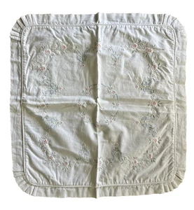 Cuscino Euro Vintage Gloria Vanderbuilt Pastello Ricamato Floreale Sham Cottagecore - Foto 1 di 8