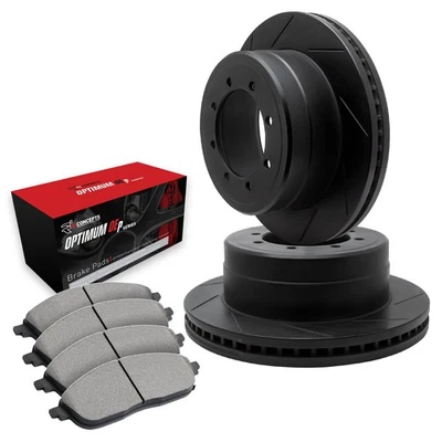 For Plymouth PB350 1981 R1 Concepts Slotted Front Brake Kit w Optimum Pads Foto 1 de 2