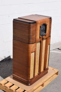ZENITH RADIO CORP 1936 ART DECO CONSOLE 10-S-160 TUBE 10S160 Authentic RESTORED - Picture 1 of 15