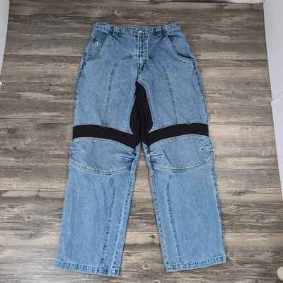 Pantalones de mezclilla Y2K Icon Recon 32x31 para hombre motociclista moto doble rodilla estilo JNCO de colección Foto 1 de 4