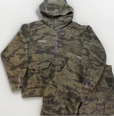 Vintage Columbia Gallatin Wool Camo Hooded Hunting Jacket/Pants Mens Large/36W - Image 1 of 4