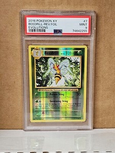 2016 Pokemon XY Beedrill Reverse Foil Evolutions 7/108 PSA 9 MINT