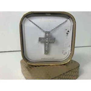 Collar Cruz MIA SARINE Chapado en Rodio Plata de Ley - Imagen 1 de 6