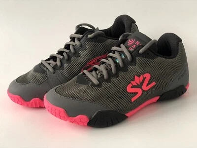 Salming Hawk Shoe Women Damen Indoor Halle Sport Handball Sportschuhe grau pink