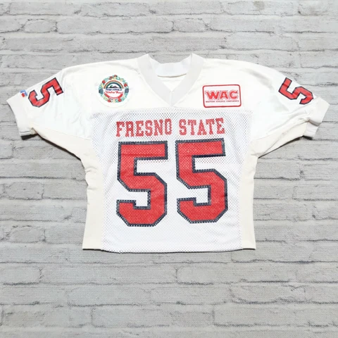 Vintage 1993 Fresno State Bulldogs Aloha Bowl Football Jersey Game Worn Colbert Cover