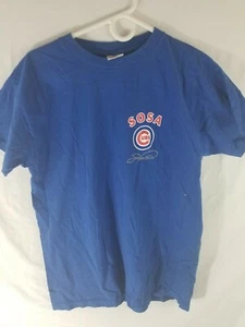 Vintage 1998 Chicago Cubs Sammy Sosa Signature T Shirt MLB XL - Picture 1 of 5
