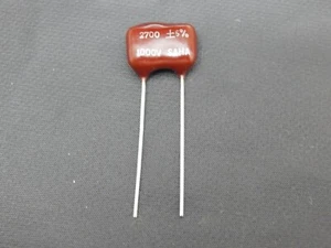 SAHA DM19-272J 2.7nF 2700pF 1KV 1000V DIPPED SILVER MICA RADIAL CAPACITOR - Picture 1 of 6