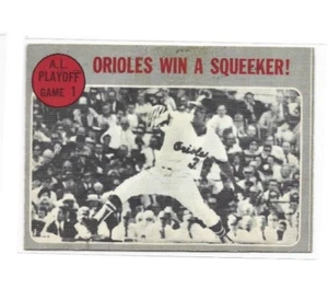 1970 O-Pee-Chee #199 AL Playoff Game 1/Orioles win squeaker EXMT - Picture 1 of 1