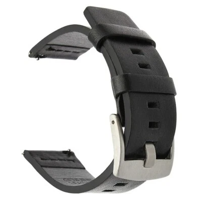 18mm 20mm 22mm 24mm Genuine Leather Wristband Watch Strap Band Bracelet UNIVERSL - Image 1 of 4