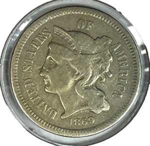 1869 3 CENT NICKEL H782 - Picture 1 of 2