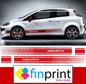 ADESIVO AUTO FIAT GRANDE PUNTO EVO ABARTH KIT FASCE ADESIVE STICKERS NEW 2016 - Foto 1 di 1