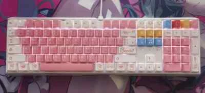 BOCCHI THE ROCK 140 Keycaps Cherry Height PBT Anime Pink For Cherry MX Keyboard - Image 1 of 4