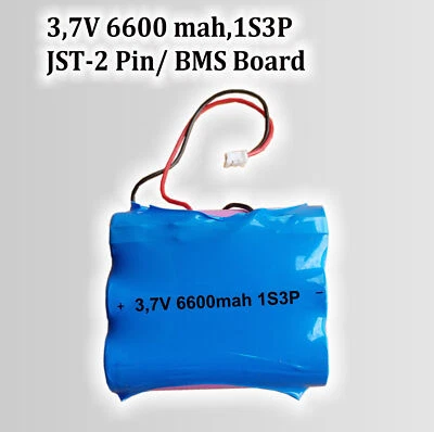 Akku Pack 3.7V 6600mAh Li-Ion  mit JST-PH Connector, Schutzschaltung BMS 1S3P - Bild 1 von 2
