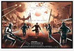 Star Wars L'attacco dei cloni Sam Mayle poster film stampa giclée 24x16 Mondo - Foto 1 di 1