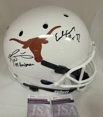 Earl Campbell Ricky Williams Signed Texas Longhorns Full Size Replica Helmet JSA - Image 1 of 4