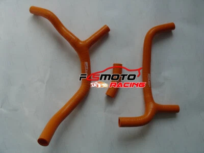 适用于本田 CRF450R CRF450 2009 - 2012 2010 2011 硅胶散热器软管 Y 套件橙色 — 第 1/4 张图片
