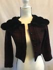 Rock Steady Jacket Junior Size Small Red Black Faux Fur Collar