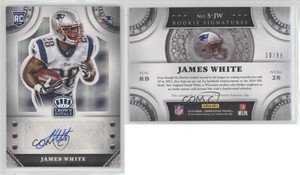 2014 Panini Crown Royale Signatures Silver Plaid /99 James White Rookie Auto RC