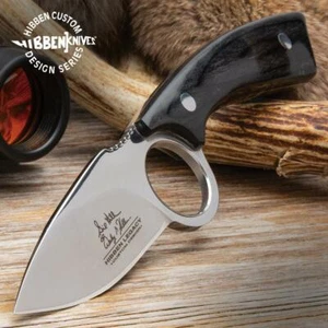 Gil Hibben Legacy Skinner Hunter Knife Full Tang Black Leather Belt Sheath 5Cr15 - Picture 1 of 6
