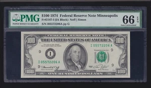 US 1974 $100 FRN Minnesota FR 2167-I PMG 66 EPQ GEM CU (206) - Picture 1 of 2