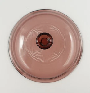 V-1.5-C 8 Pyrex Cranberry Glass Replacement Lid - Picture 1 of 5
