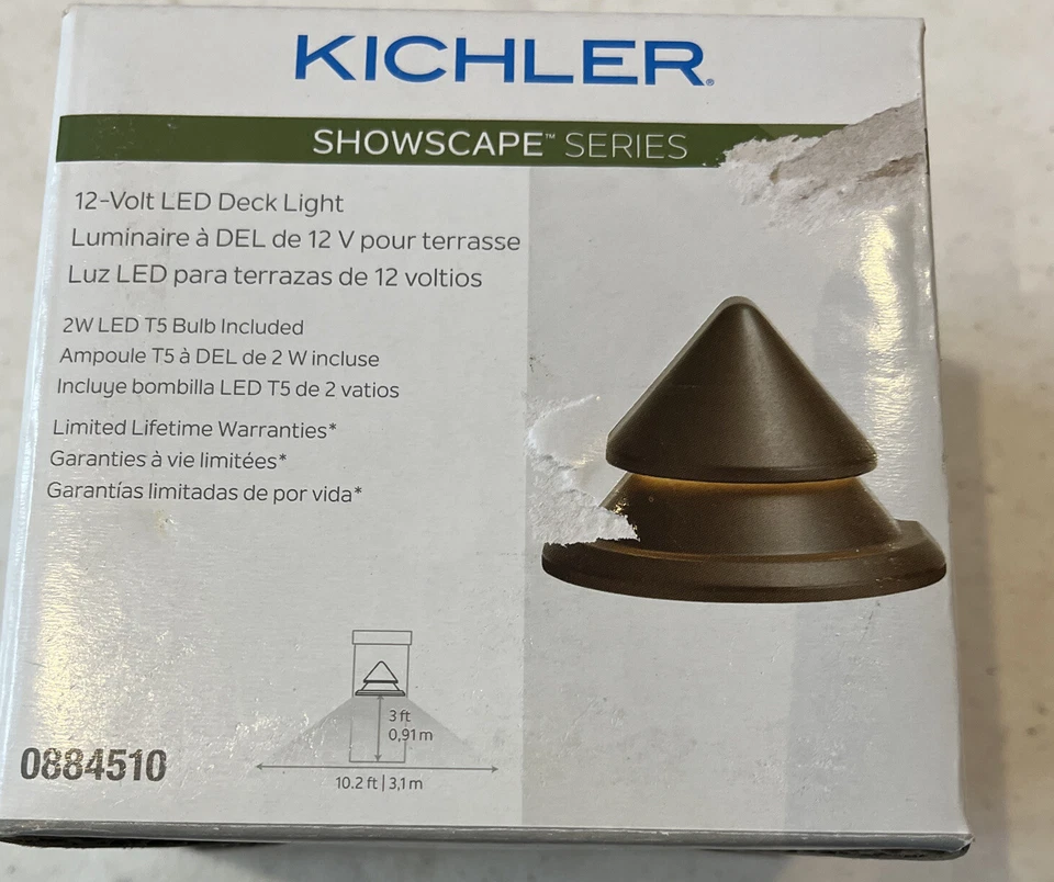 KICHLER 2 Watt SHOWSCAPE 12V LED T5 DECK LIGHT #0884510 (T5 Bulb Included) - Image 1 of 1