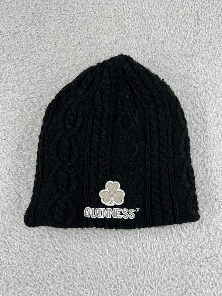 Guinness Gorro Toque Adulto Talla Única Negro Cerveza Trébol Irlanda Tejido Acrílico Foto 1 de 4