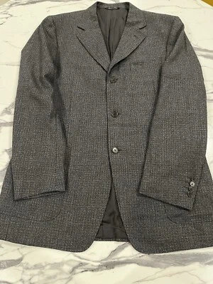 Men’s Black Canali 100% Wool Large Size 52 Sport Coat - Image 1 of 4