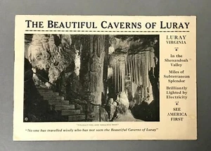 [Luray, Virginia] Folleto de viaje vintage de Luray Caverns circa 1928  - Imagen 1 de 7